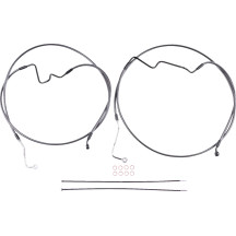 BP ABS Touring Lower +4" 35° Radial Brake Line Kit — Oversize [+5.1 cm (2")], with ABS, Black/Chrome