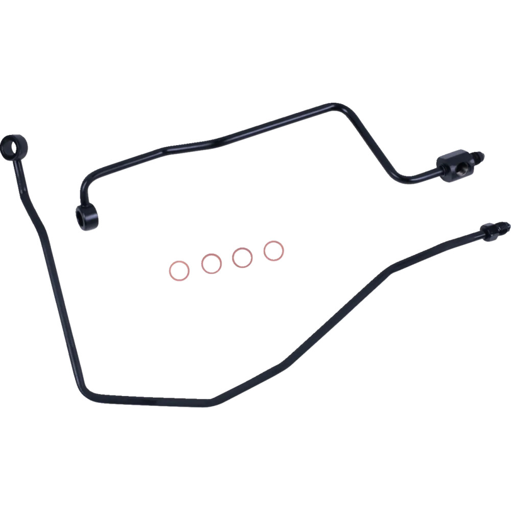 Hydraulic Control Unit Brake Line — Rear mount, Attaches to master cylinder, Black Pearl