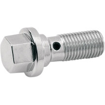 Banjo Bolt — 3/8-24 thread, 7/16" shoulder, Chrome
