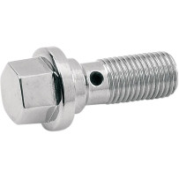 Banjo Bolt — 3/8-24 thread, 7/16" shoulder, Chrome