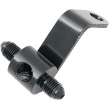 Rear Brake Tee — Rear, Black, -3 AN male, 1/8 in NPT female