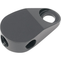 Front Brake Tee — 3/8-24 SAE female, black