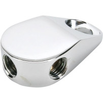 Front Brake Tee — 3/8-24 SAE Female, Chrome