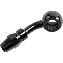 Pro System II Banjo Fitting — 10 mm (3/8"), 35° bend, -3 hose fitting, Black