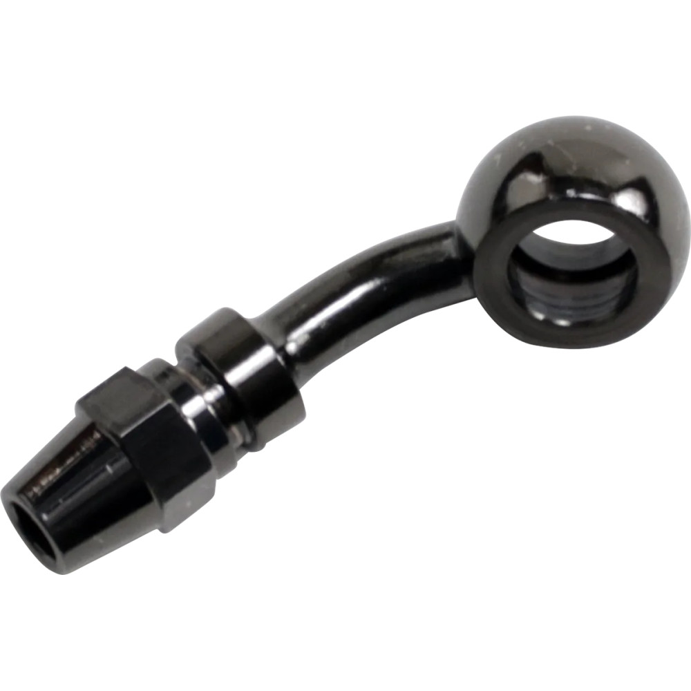 Pro System II Banjo Fitting — 10 mm (3/8"), 35° bend, -3 hose fitting, Black