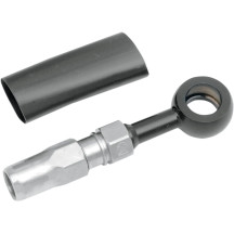 BYO® Build-Your-Own Banjo with Fitting — 10 mm, 3/8" straight banjo, stainless steel, Black/Chrome