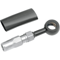 BYO® Build-Your-Own Banjo with Fitting — 10 mm, 3/8" straight banjo, stainless steel, Black/Chrome