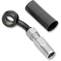 BYO® Build-Your-Own Banjo with Fitting — 10 mm 35° banjo, 3/8" 35° banjo, Black, Chrome