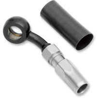 BYO® Build-Your-Own Banjo with Fitting — 10 mm 35° banjo, 3/8" 35° banjo, Black, Chrome