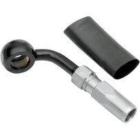 BYO® Build-Your-Own Banjo with Fitting — 3/8" 60° and 10 mm 60° banjo fittings, stainless steel, black, chrome