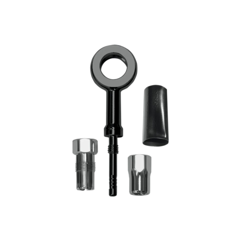 BYO® Build-Your-Own Banjo with Fitting — 12 mm straight banjo fitting, Black, Chrome