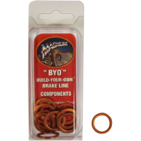 BYO® Build-Your-Own Crush Washers — 12 mm (1/2"), 10-pack, copper