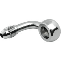 -3 AN Banjo Fitting — 3/8" (10 mm), 90° bend, Chrome