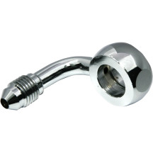-3 AN Banjo Fitting — 11.1 mm (7/16"), 90° bend, chrome