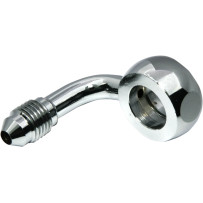 -3 AN Banjo Fitting — 11.1 mm (7/16"), 90° bend, chrome