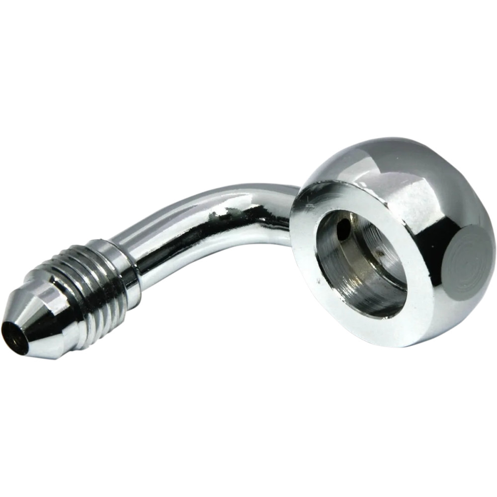 -3 AN Banjo Fitting — 11.1 mm (7/16"), 90° bend, chrome