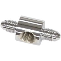 Brake Line Rear Switch Block — AN-3 male, Chrome