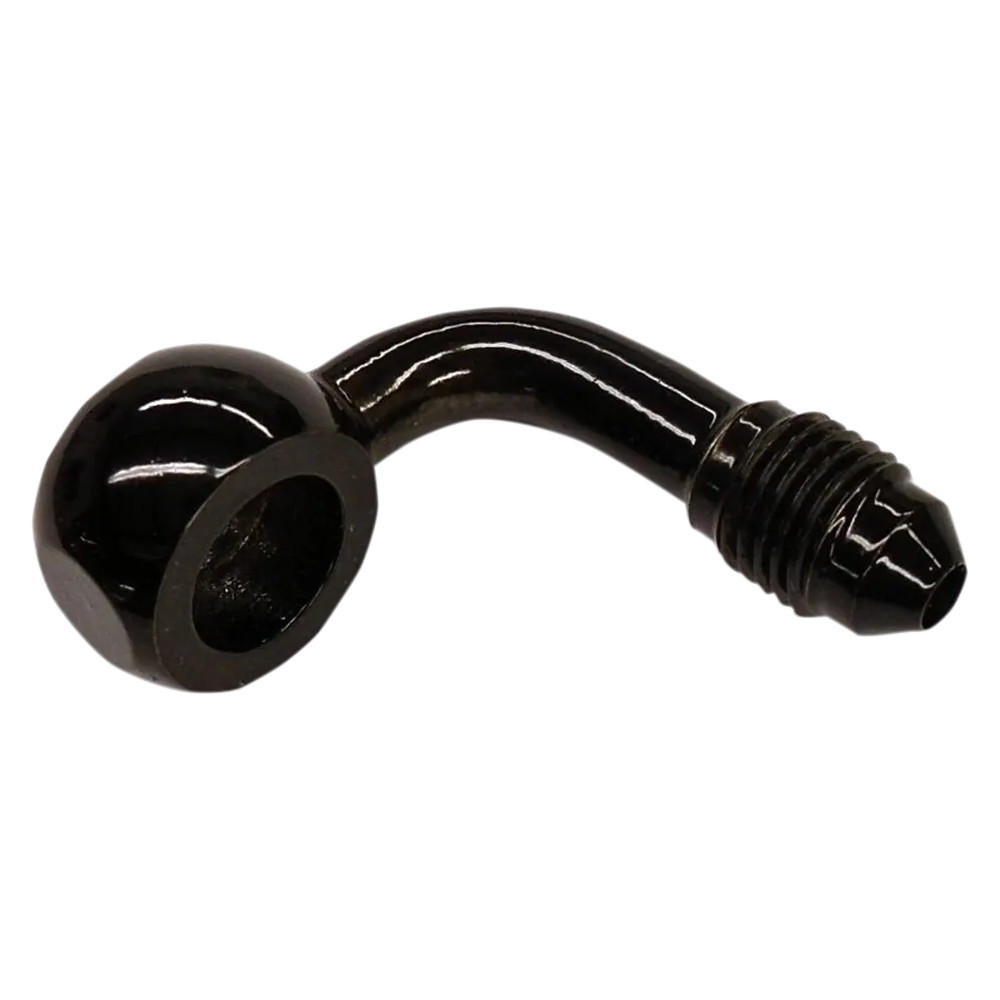 -3 AN Banjo Fitting — 3/8" (10 mm), 90° bend, Black