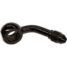 -3 AN Banjo Fitting — 3/8" (10 mm), -3 AN male, 60° bend, Black