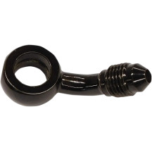 -3 AN Banjo Fitting — 3/8" (10 mm), -3 AN male, 45° bend, Black