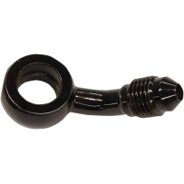 -3 AN Banjo Fitting — 3/8" (10 mm), -3 AN male, 45° bend, Black