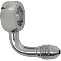 -3 AN Banjo Fitting — 12 mm (1/2"), 90° bend, Chrome