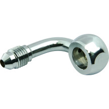 -3 AN Banjo Fitting — 12 mm (1/2"), 90° bend, Chrome