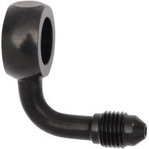 -3 AN Banjo Fitting — 12 mm (1/2"), -3 AN male, 90° bend, Black