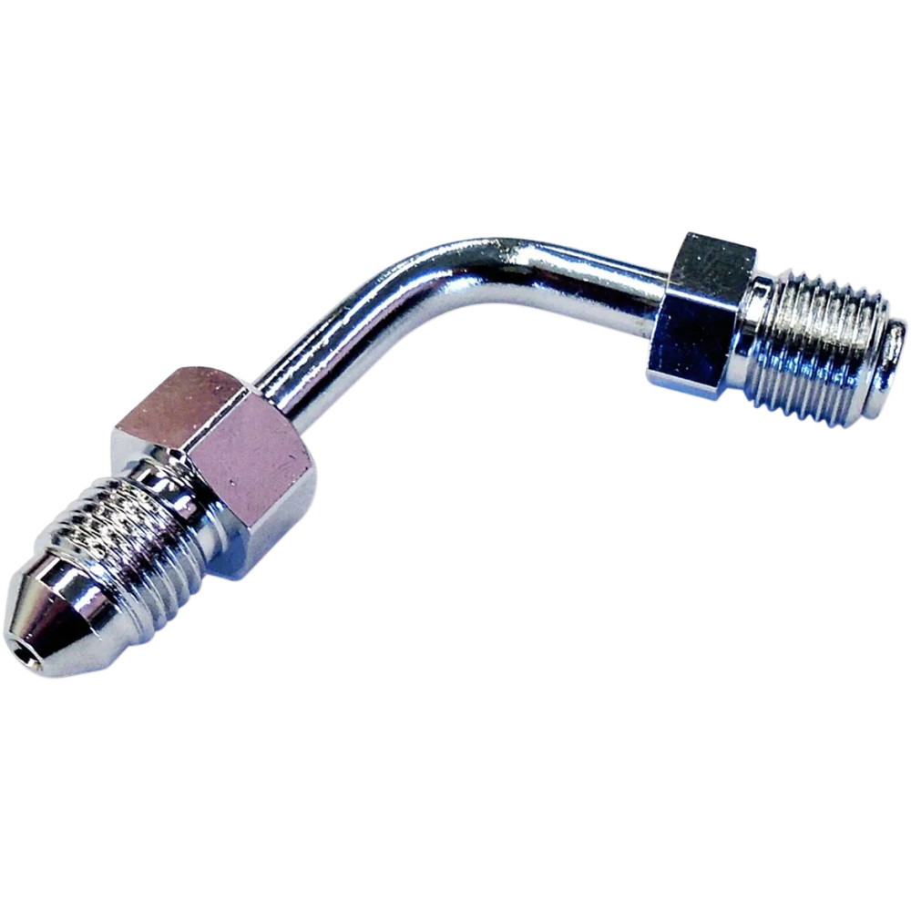 Adaptador de línea de freno superior ABS — AN-3 macho, montaje superior, Cromo