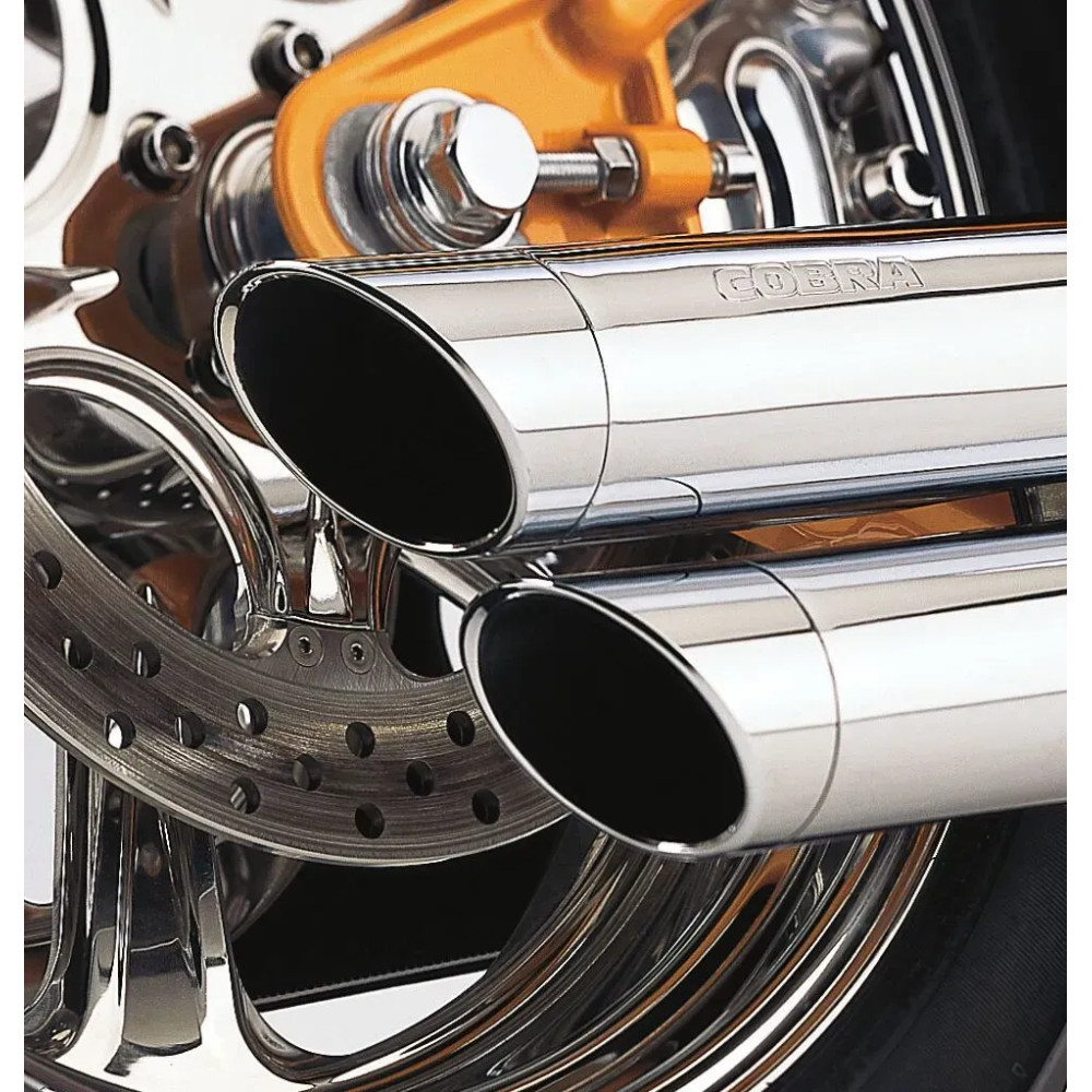 Speedster Slashdown Exhaust System — 2-into-2 system, chrome