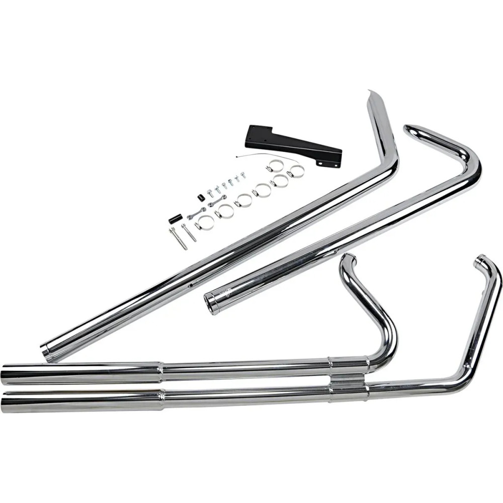 Big Shots Softail Exhaust — 2-Into-2, Chrome