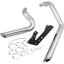 Shortshots Staggered Exhaust System — Full system, Chrome