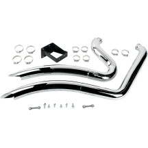 Big Radius 2:2 Exhaust System — 2.5" header, right-side drive, Chrome