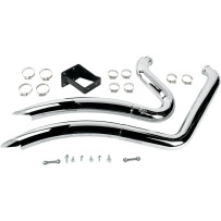 Big Radius 2:2 Exhaust System — 2.5" header, right-side drive, Chrome