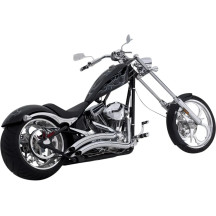 Big Radius 2:2 Exhaust System — 2.5" header, right-side drive, Chrome