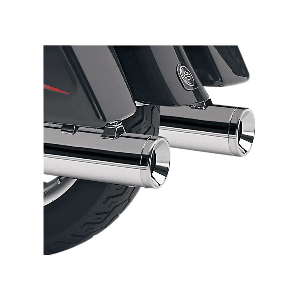 True Dual Headpipes — 1.75 in pipe diameter, 2.5 in heat shields, Chrome