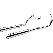 True Dual Headpipes — 1.75 in pipe diameter, 2.5 in heat shields, Chrome