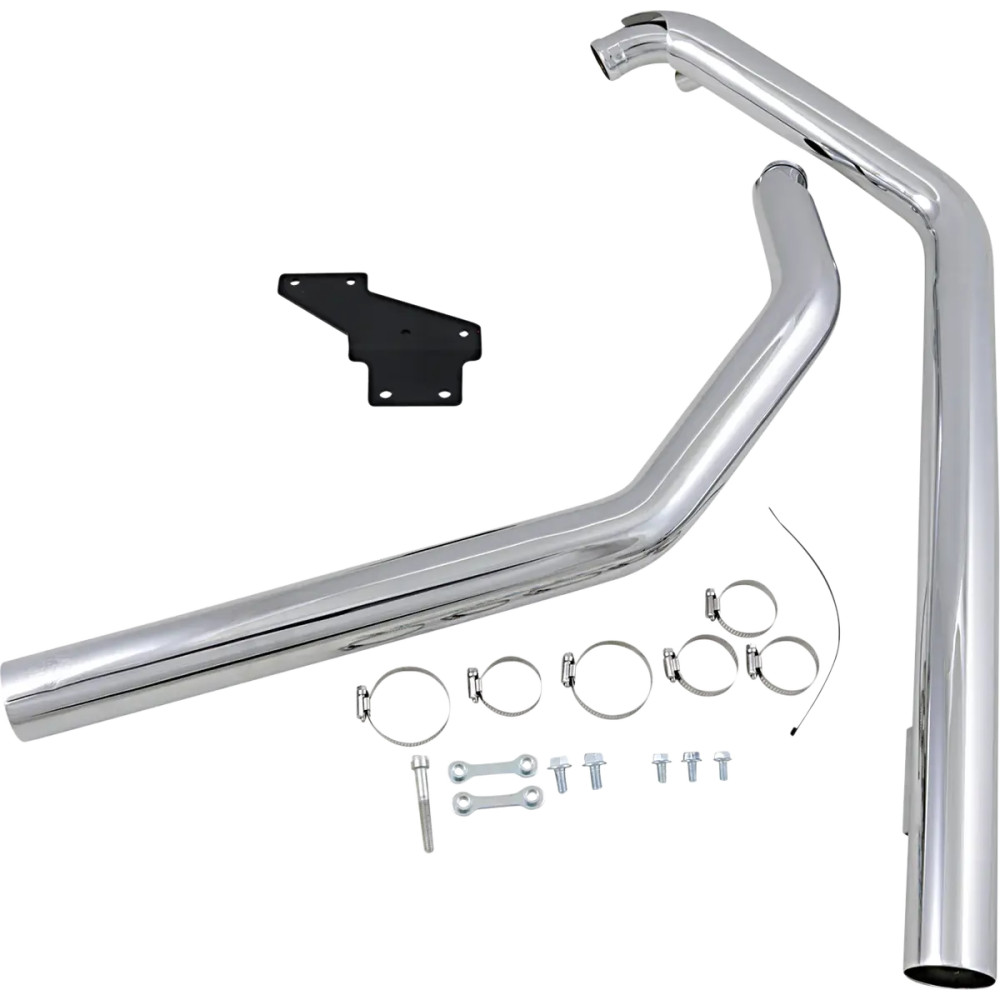 Straightshots — 57.2 mm (2-1/4") mufflers, Chrome
