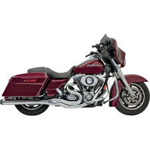 Road Rage II Mega Power 2:1 Touring Exhaust — 2-into-1 system, 4" muffler, chrome finish