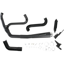 Road Rage 2:1 Exhaust System — 4" muffler, 2-Into-1 System, Black