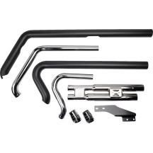 Speedster Slashdown Exhaust System — Black, 2-Into-2 system