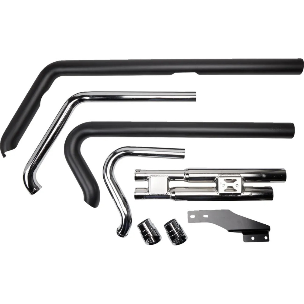 Speedster Slashdown Exhaust System — Black, 2-Into-2 system