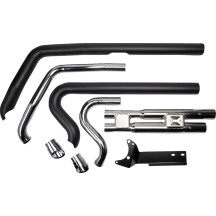 Speedster Slashdown Sistema de escape — 2-Into-2, Negro