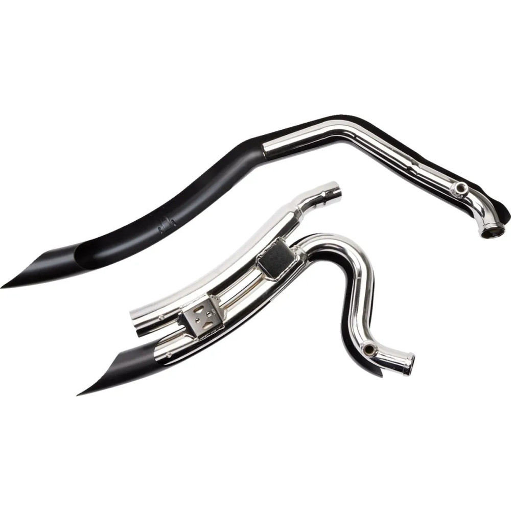 Speedster Swept Short Exhaust System — Short Swept, 2-Into-2 System, Black