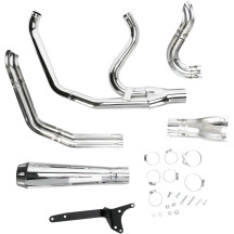 Road Rage 2:1 Exhaust System — 2-Into-1, 4" muffler, Chrome