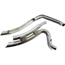 Sistema de escape Speedster Swept corto — 2-into-2, colectores 1.75 in, escudos térmicos 2.5 in, cromado