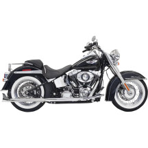 True Duals Exhaust System with Fishtail Mufflers — 57.2 mm (2-1/4") mufflers, 2-into-2 system, Chrome