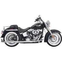 True Duals Exhaust System with Fishtail Mufflers — 57.2 mm (2-1/4") mufflers, 2-into-2 system, Chrome