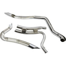 Speedster Swept Short Exhaust System — Chrome, 2-into-2 system