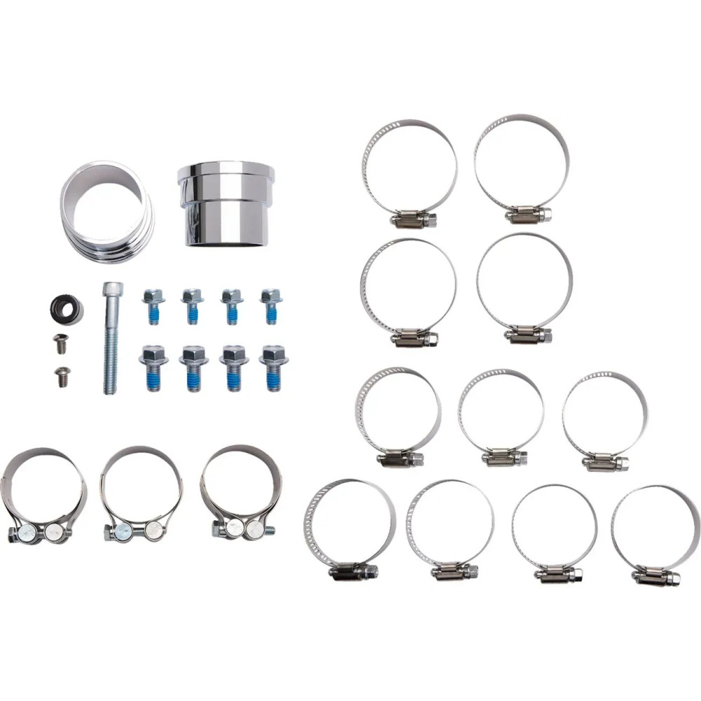 Bad Hombre Dual Exhaust System — 63.5 mm (2.5") muffler, 2-into-2 system, Chrome